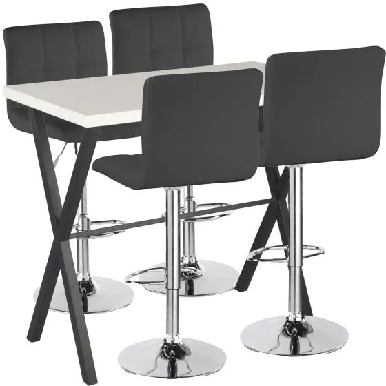 Homeville Barbordset Grappa/Barstol Svart