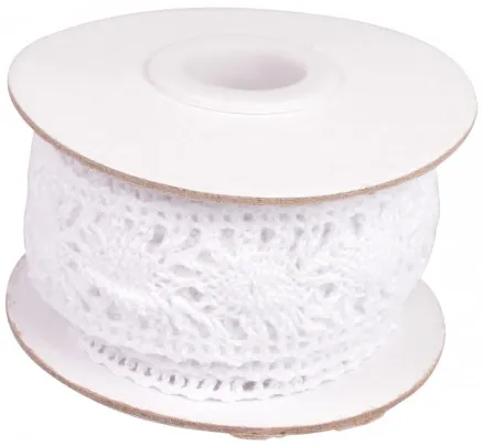 Infinity Hearts Spets/Spetsband Vit 25mm 2,5m