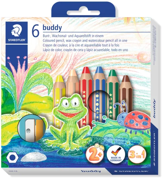 Färgpennor Buddy chunky 3in1 (6)