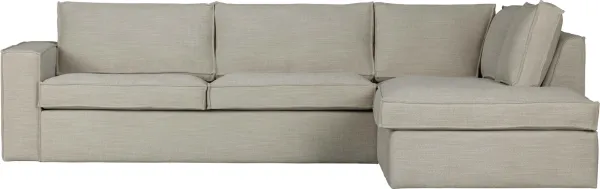 Freddie, hörnsoffa höger, natur, H90x197x283 cm