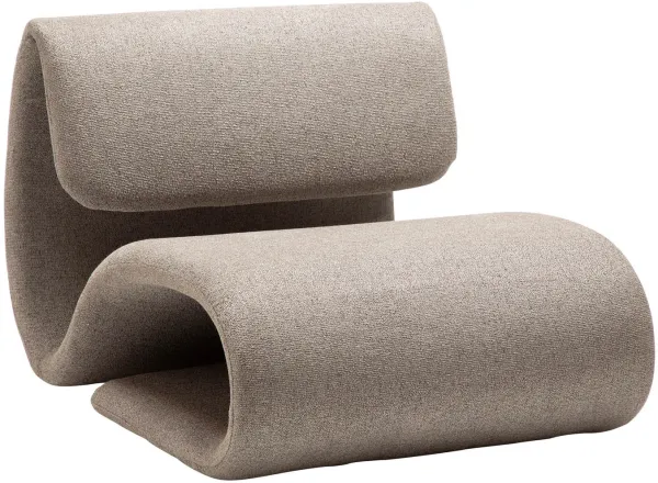 DAN-FORM Dubna loungestol - brun boucléstof