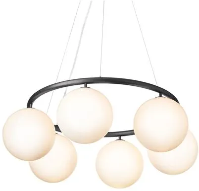 Nuura Miira 6 Circular Taklampa Rock Grey/Opal Vit