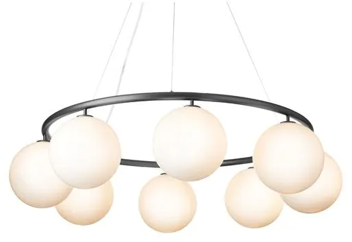 Nuura Miira 8 Circular Taklampa Rock Grey/Opal Vit