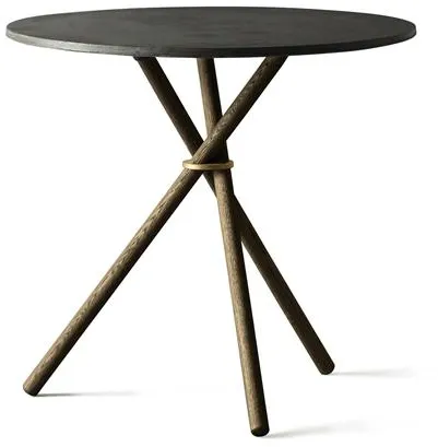 Eberhart Aldric Soffbord Ø80 Mörk betong/Mörk ek
