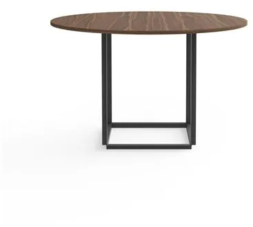 New Works Florence matbord Ø120 valnöt med svart ram