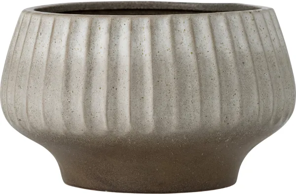 Assie, Blomsterkruka, grå, stengods