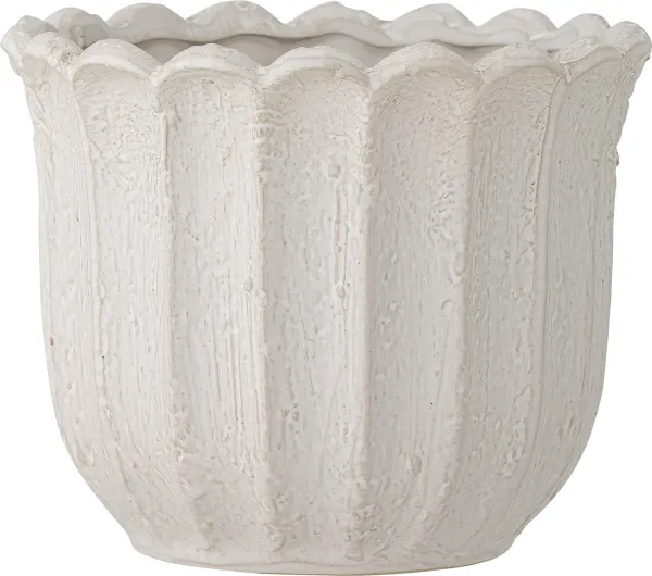 Chaca, Blomsterkruka, vit, stengods
